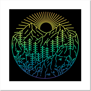 The Forest Mountains Posters and Art